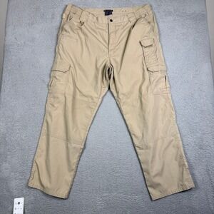 5.11 Tactical Series Men's Tan Cargo Pants Size 42x32 Polyester Cotton Blend
